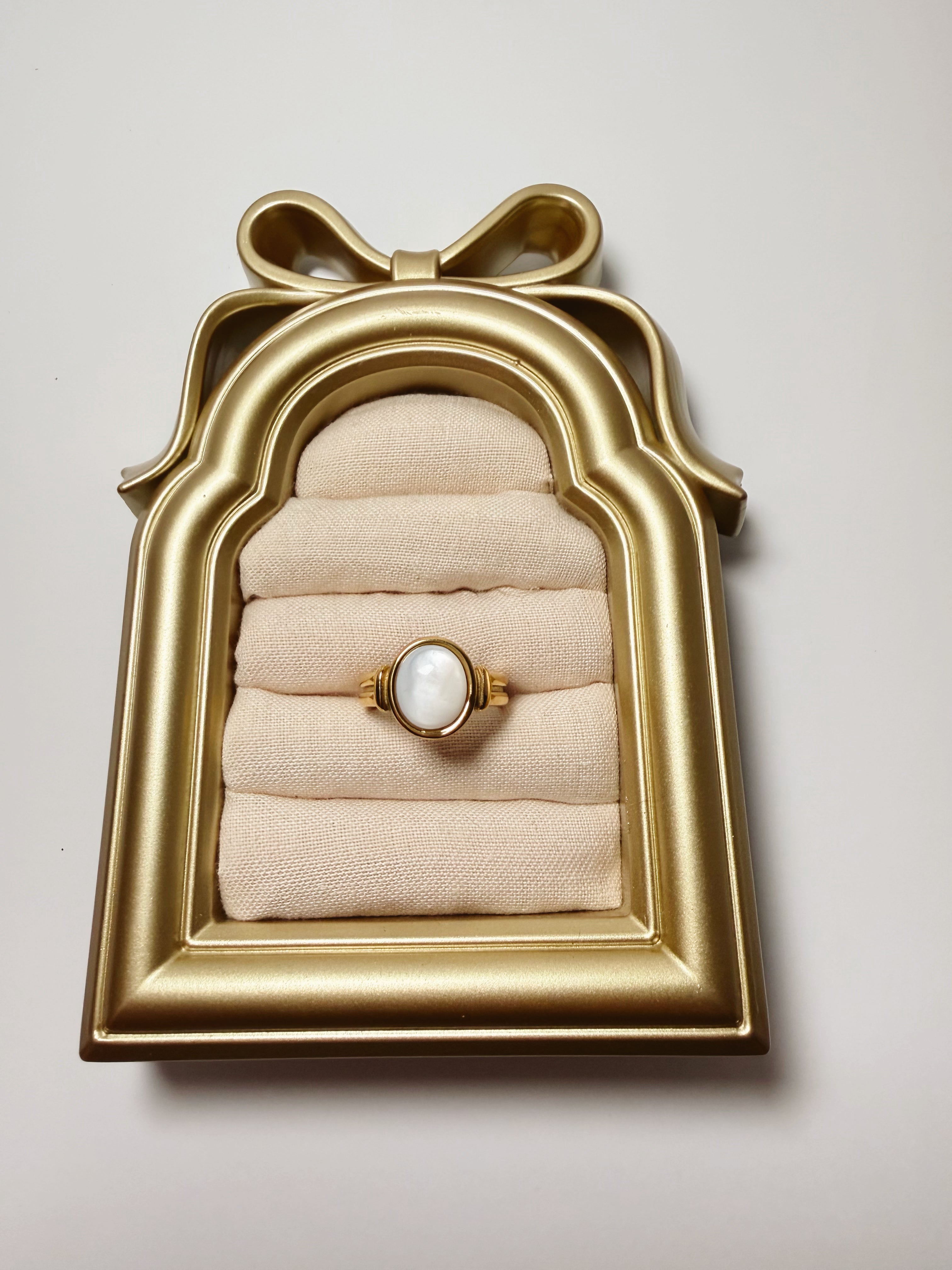 Gold Jade Ring