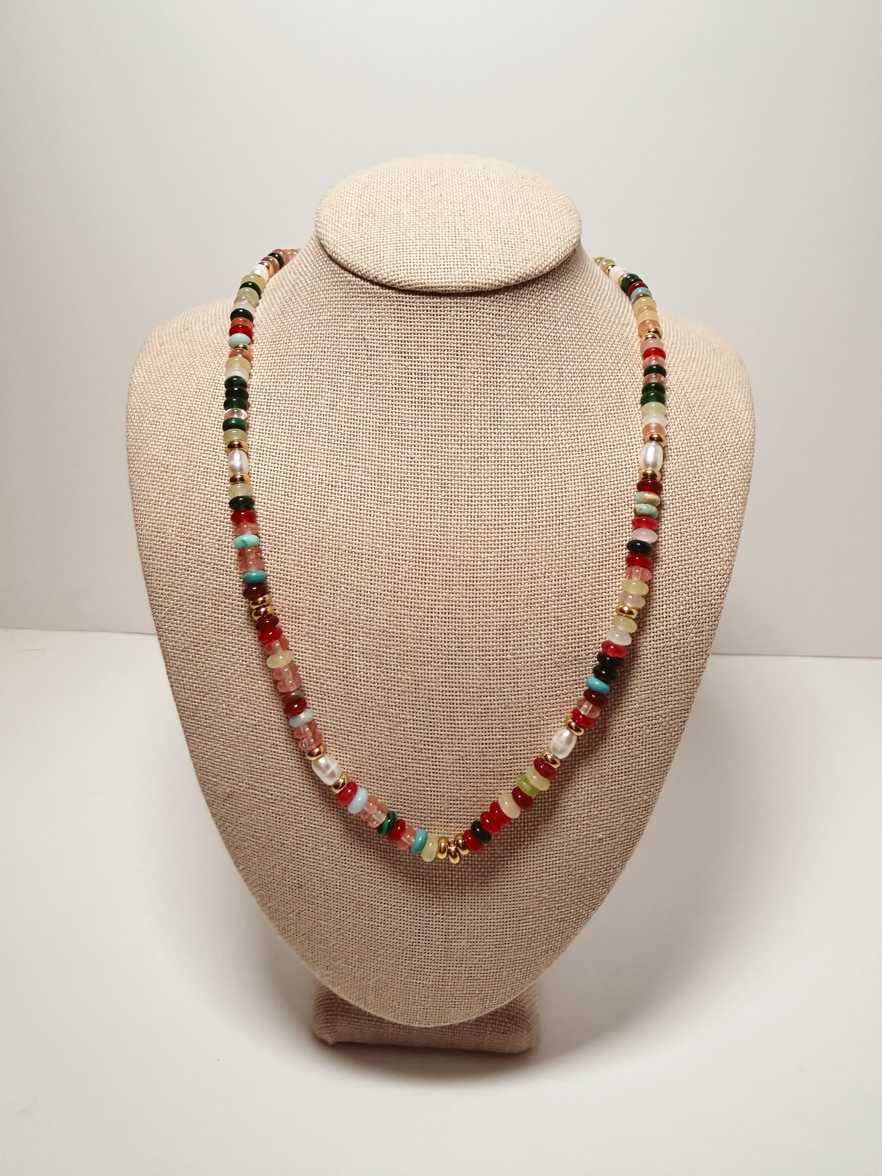 Sunny Boho Beaded Necklace