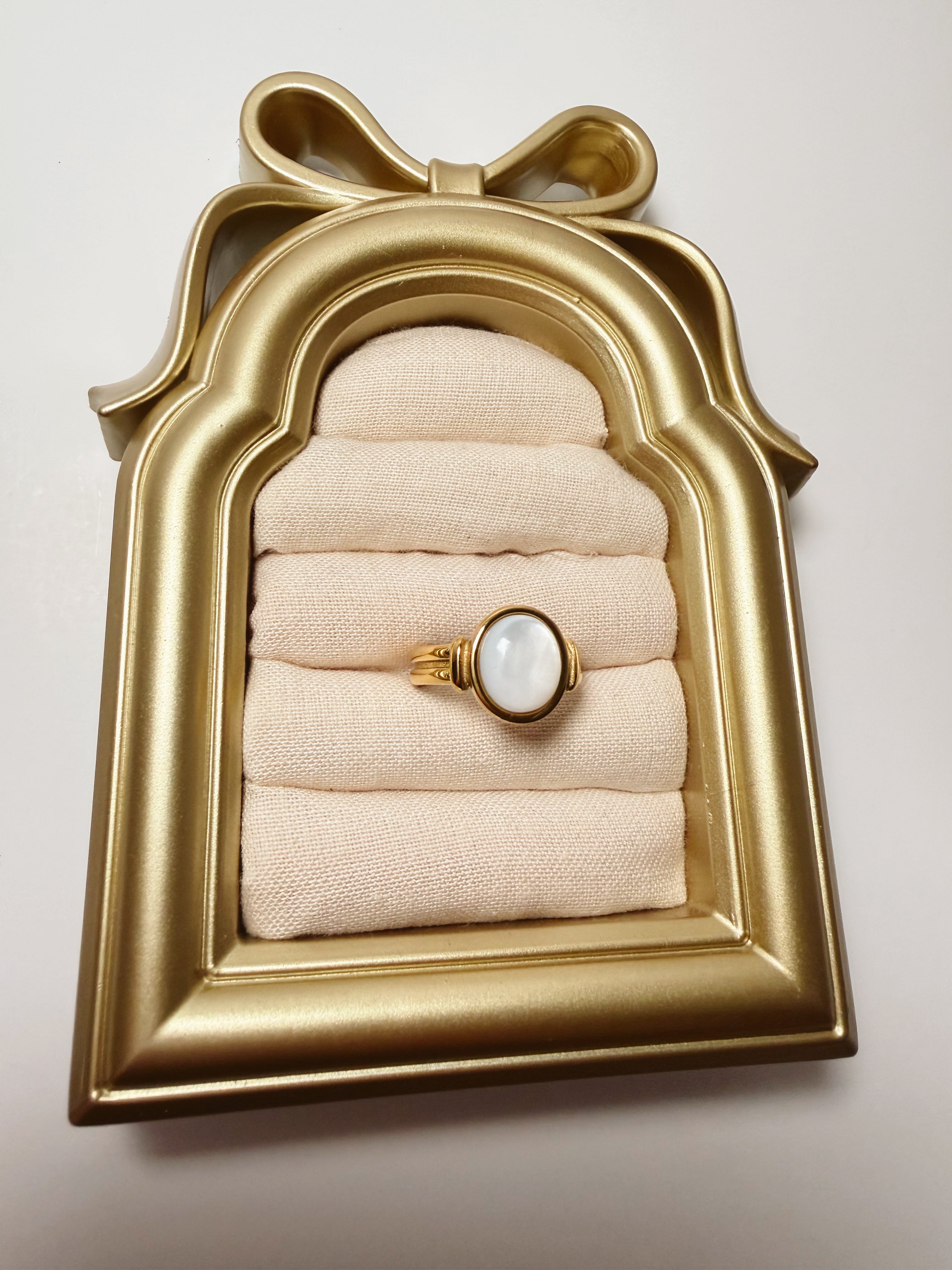 Gold Jade Ring