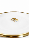Rectangle Diamond Gold Hoops
