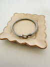 Silver Buckle Clasp Bangle