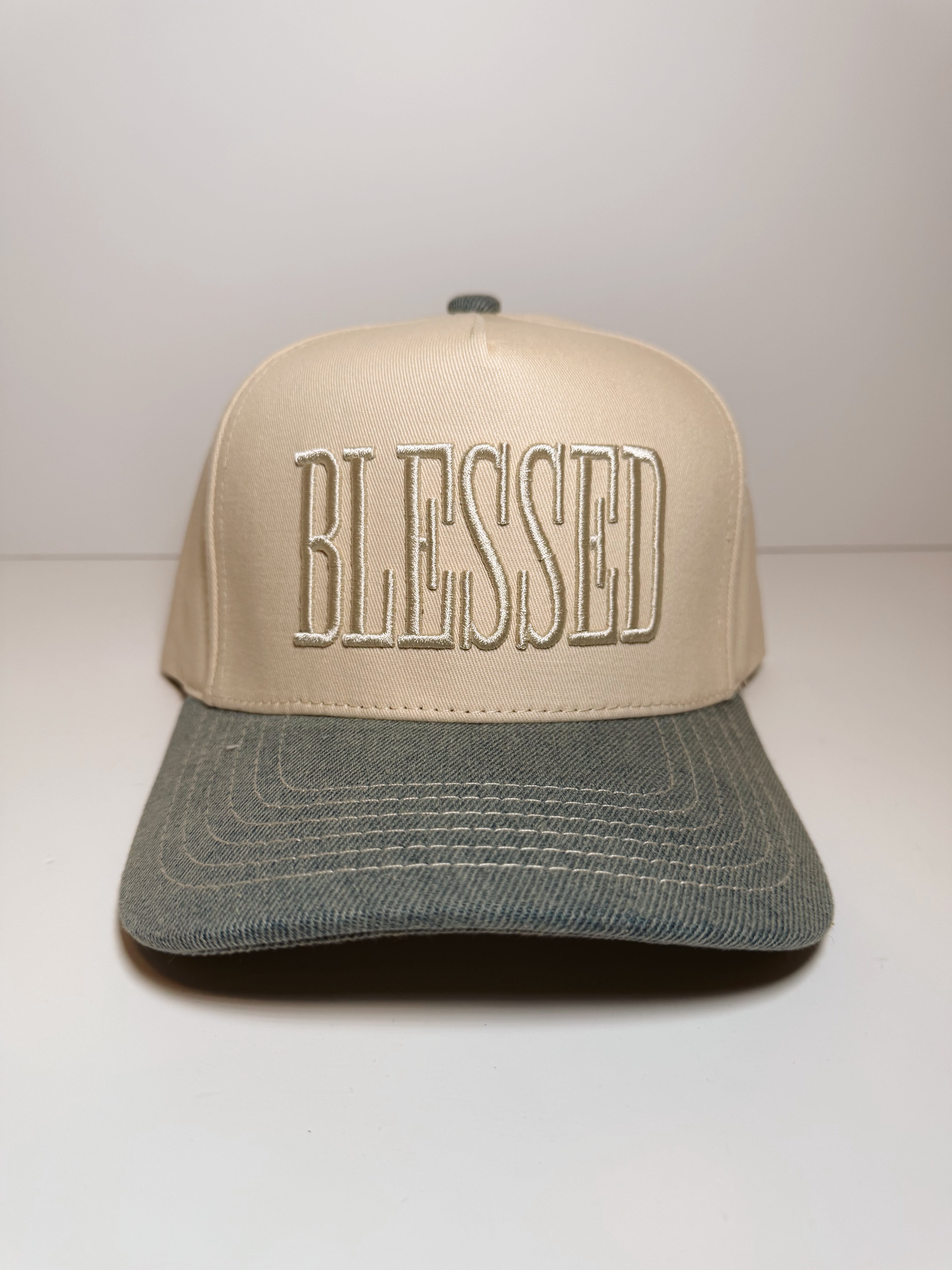 Blessed Denim Trucker Hat