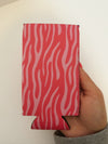 Pink Zebra Tall Slim Koozie