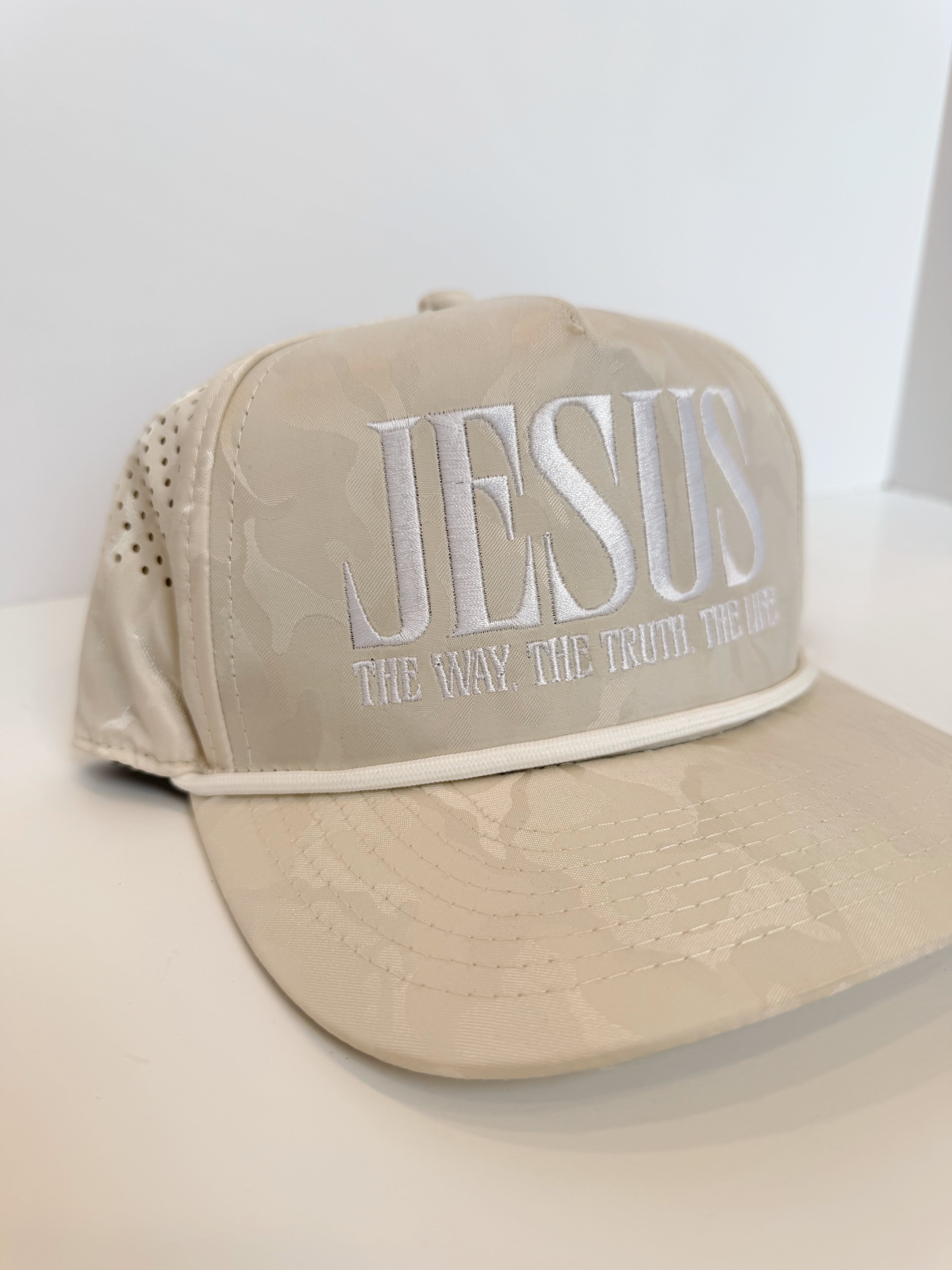 Jesus Gray Camo Trucker Hat