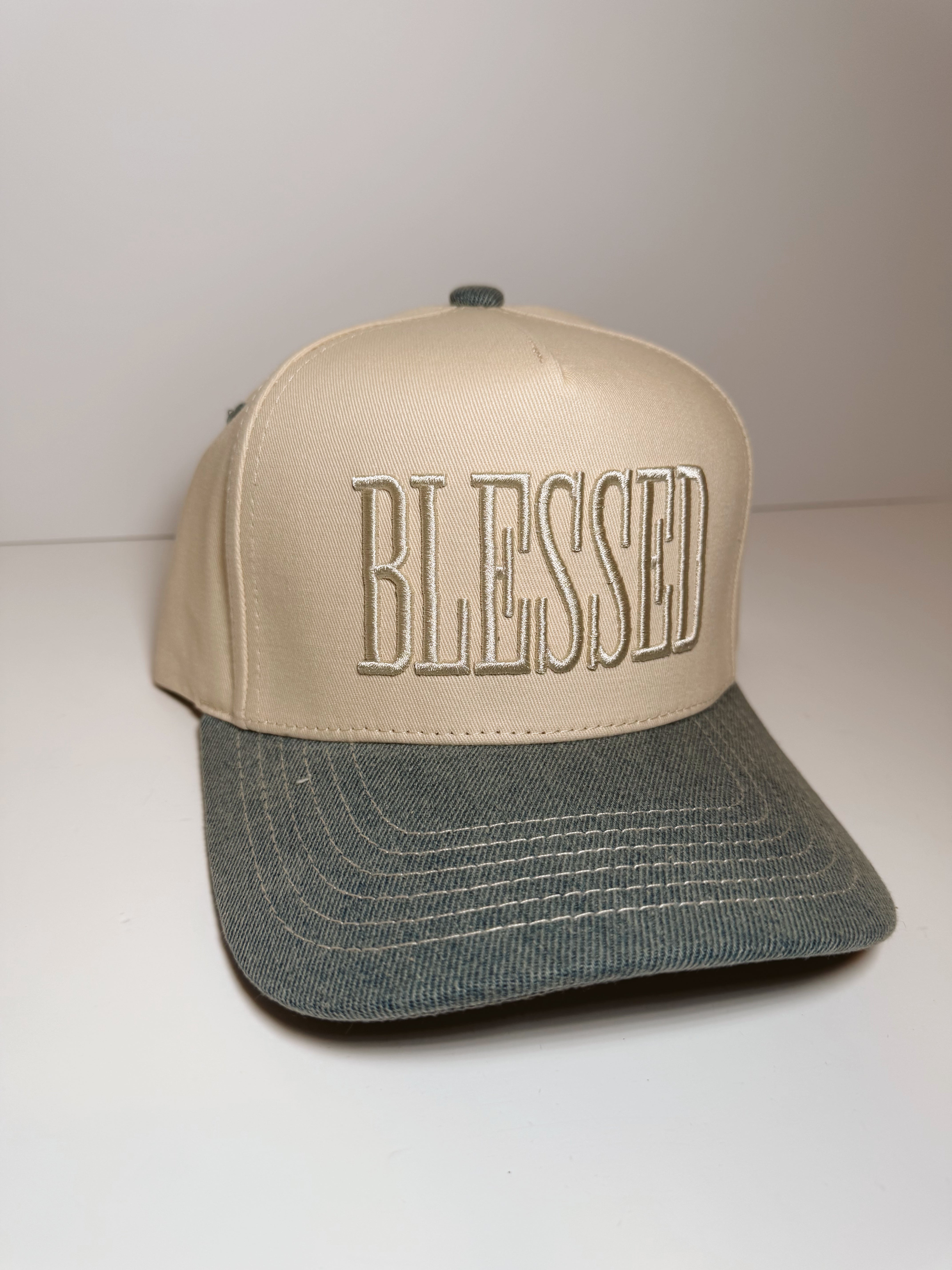 Blessed Denim Trucker Hat