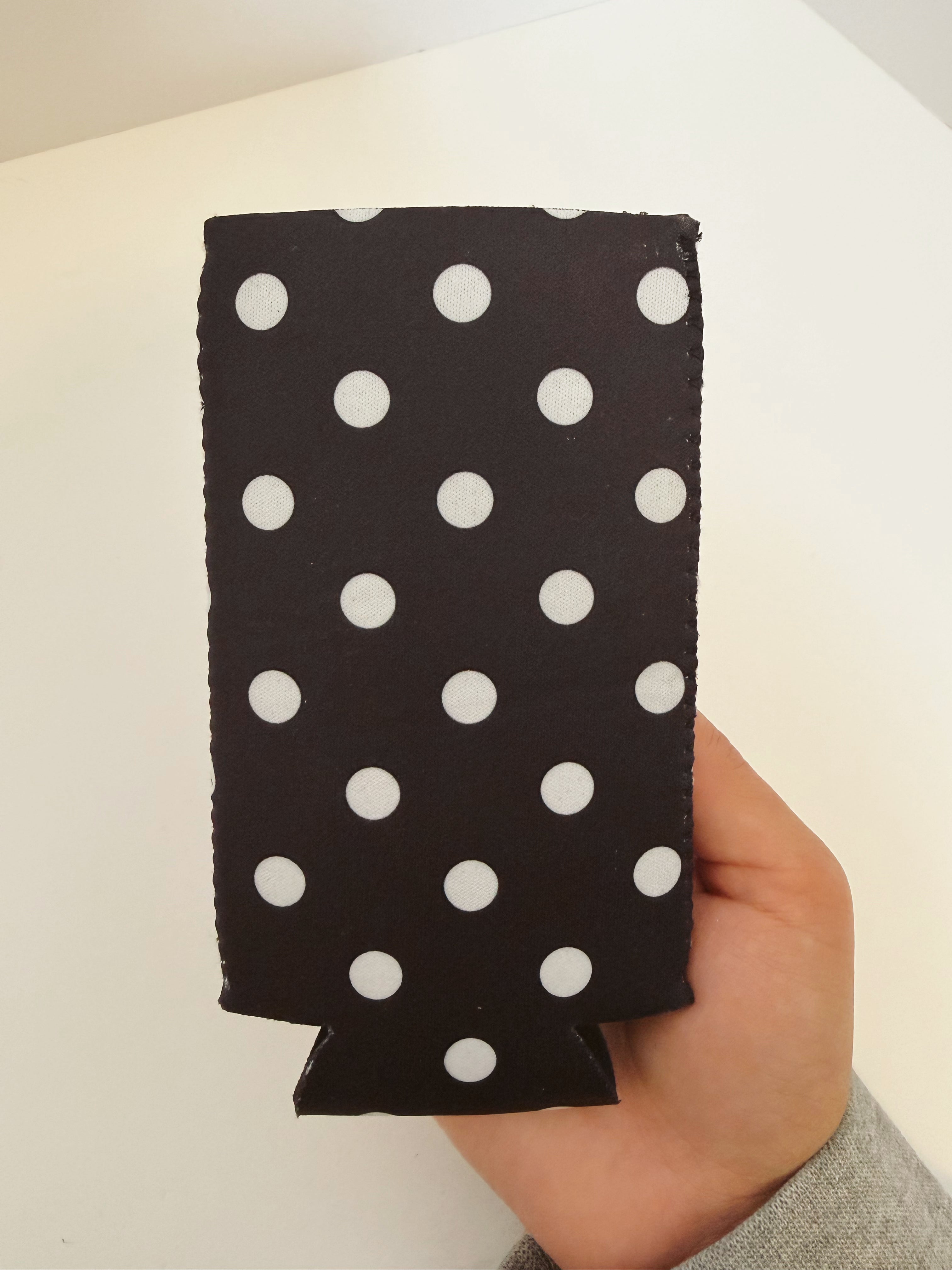 Polka Dot Tall Slim Koozie