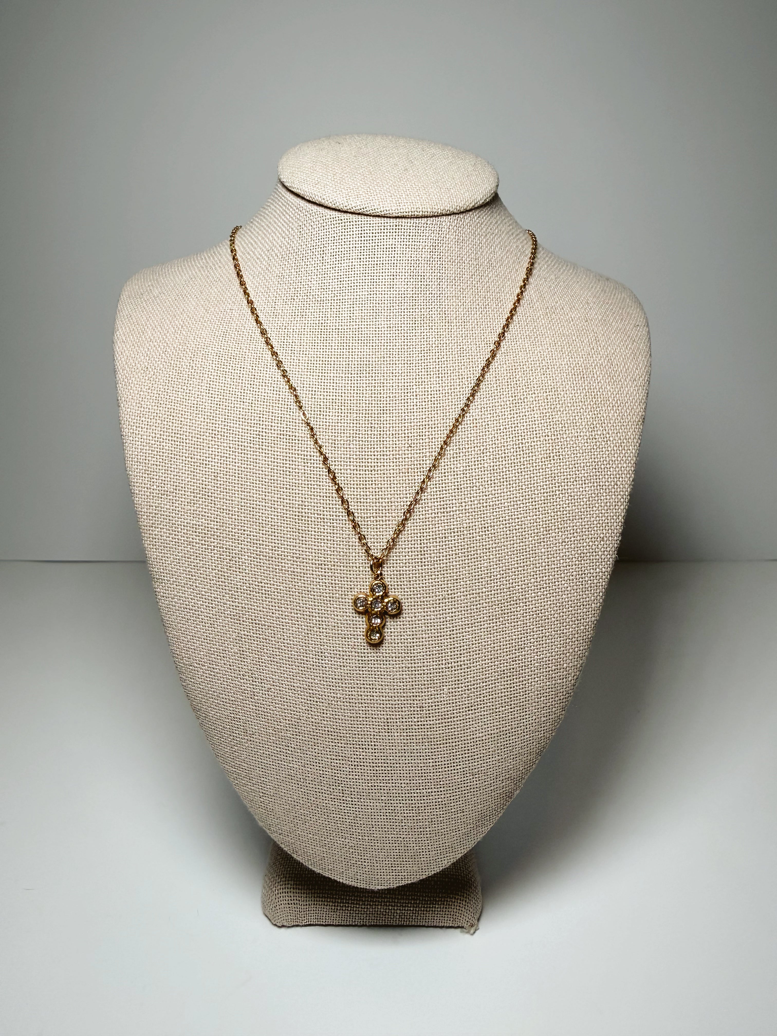Rhinestone Cross Necklace