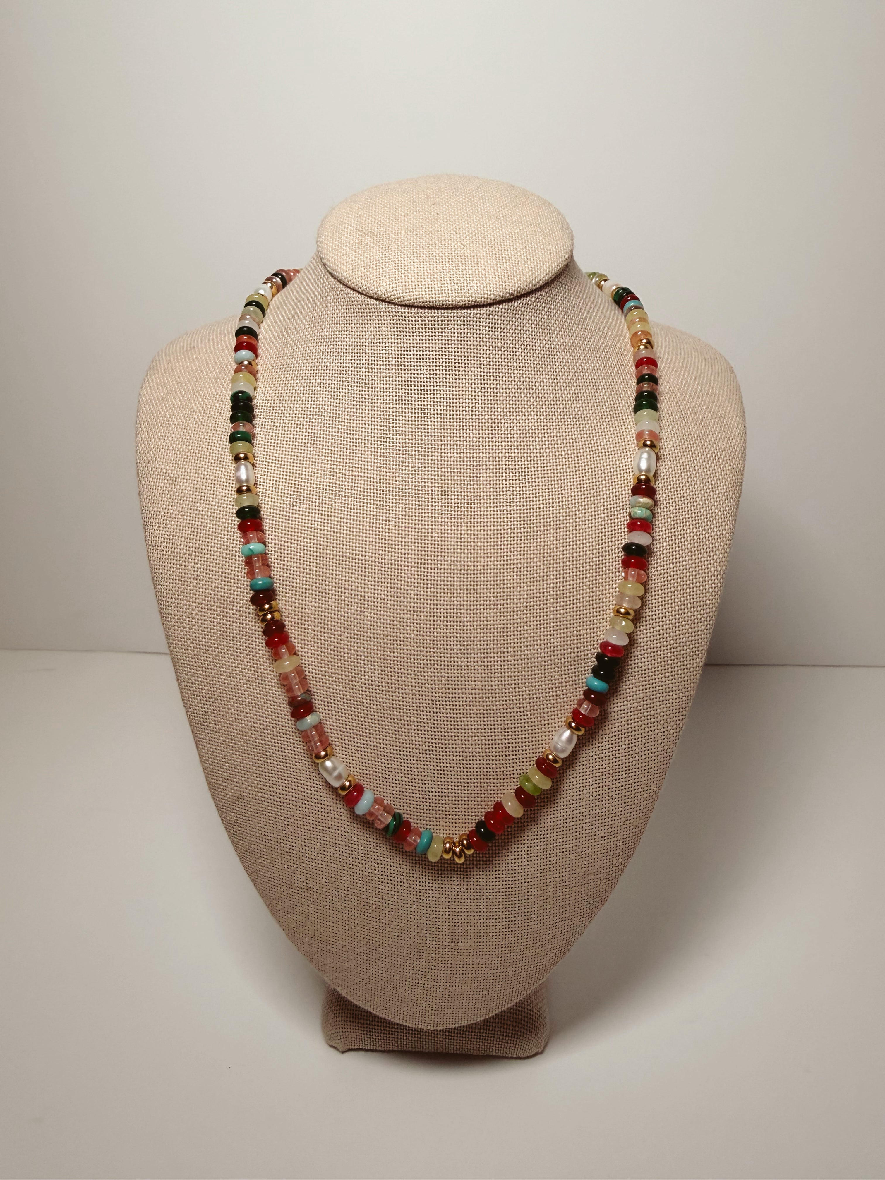 Sunny Boho Beaded Necklace