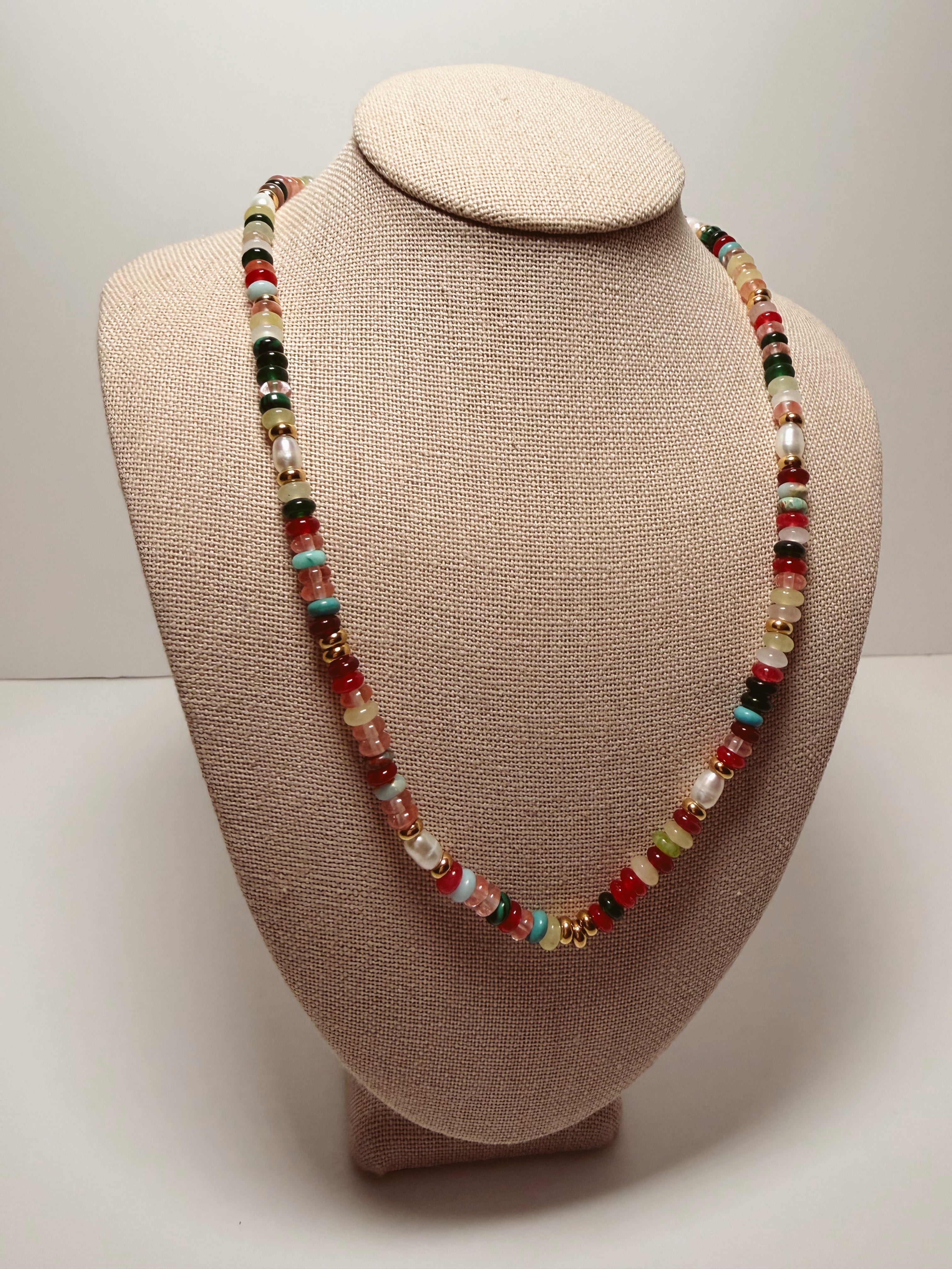 Sunny Boho Beaded Necklace