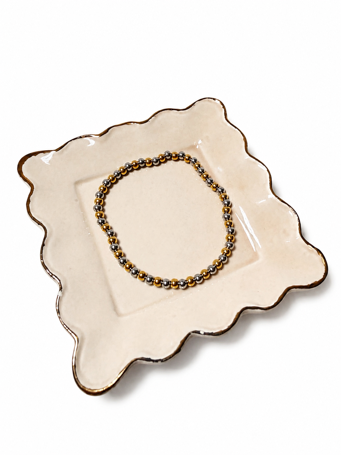 Mixed Metal Beaded Bracelet