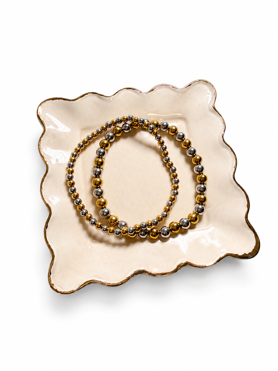 Mixed Metal Beaded Bracelet