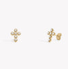 Diamond Cross Studs