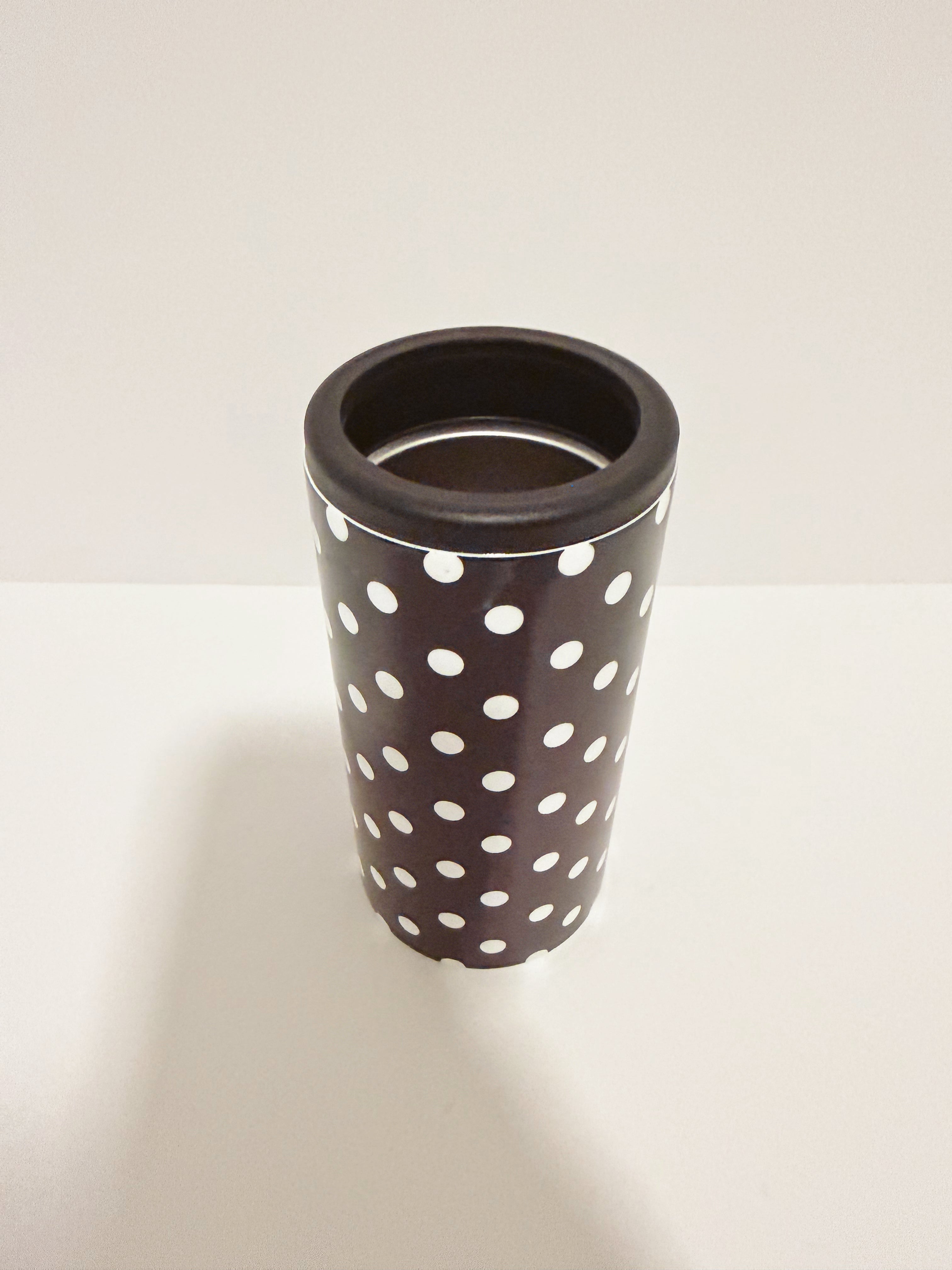 Black Polka Dot Koozie