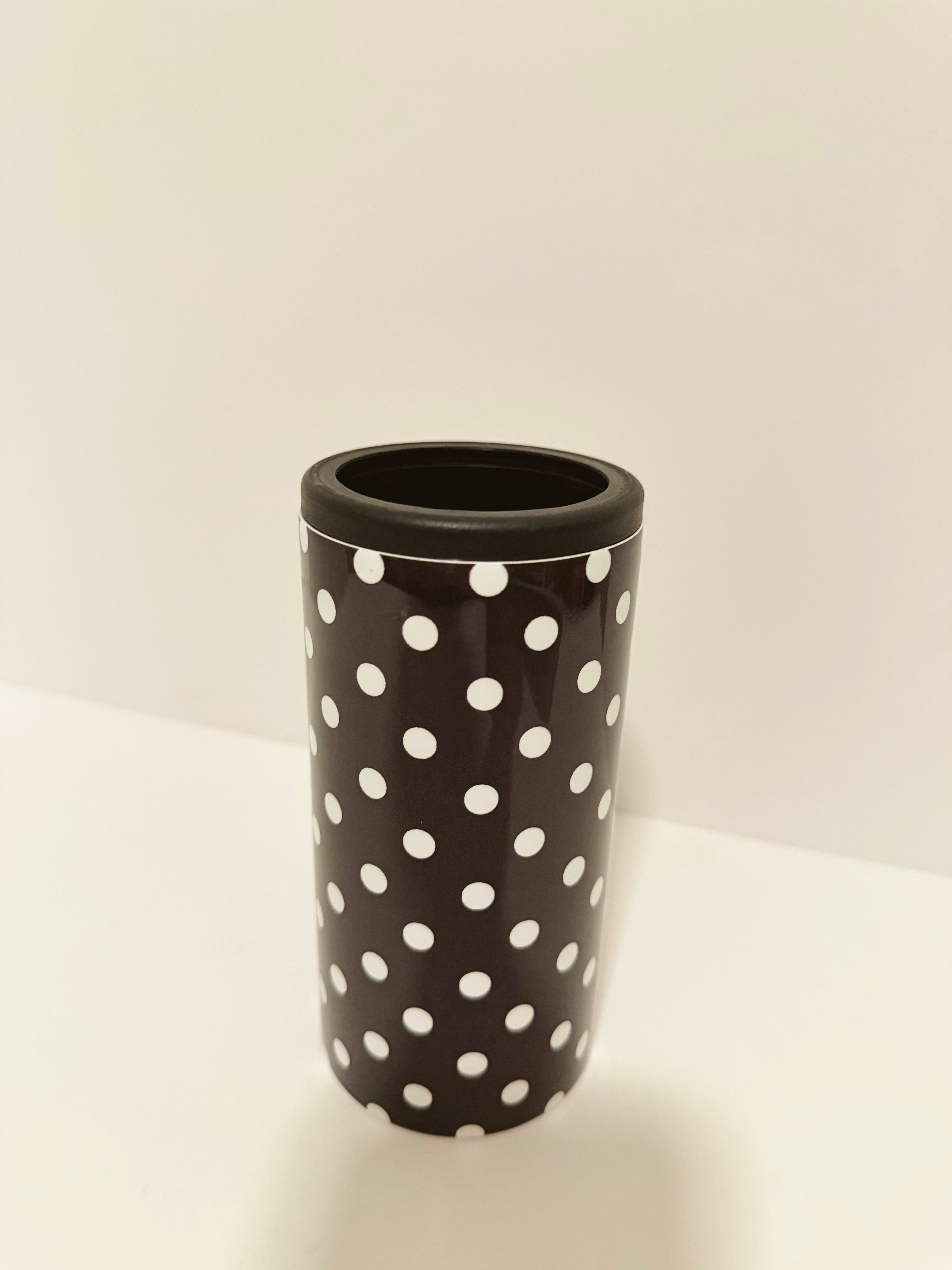 Black Polka Dot Koozie