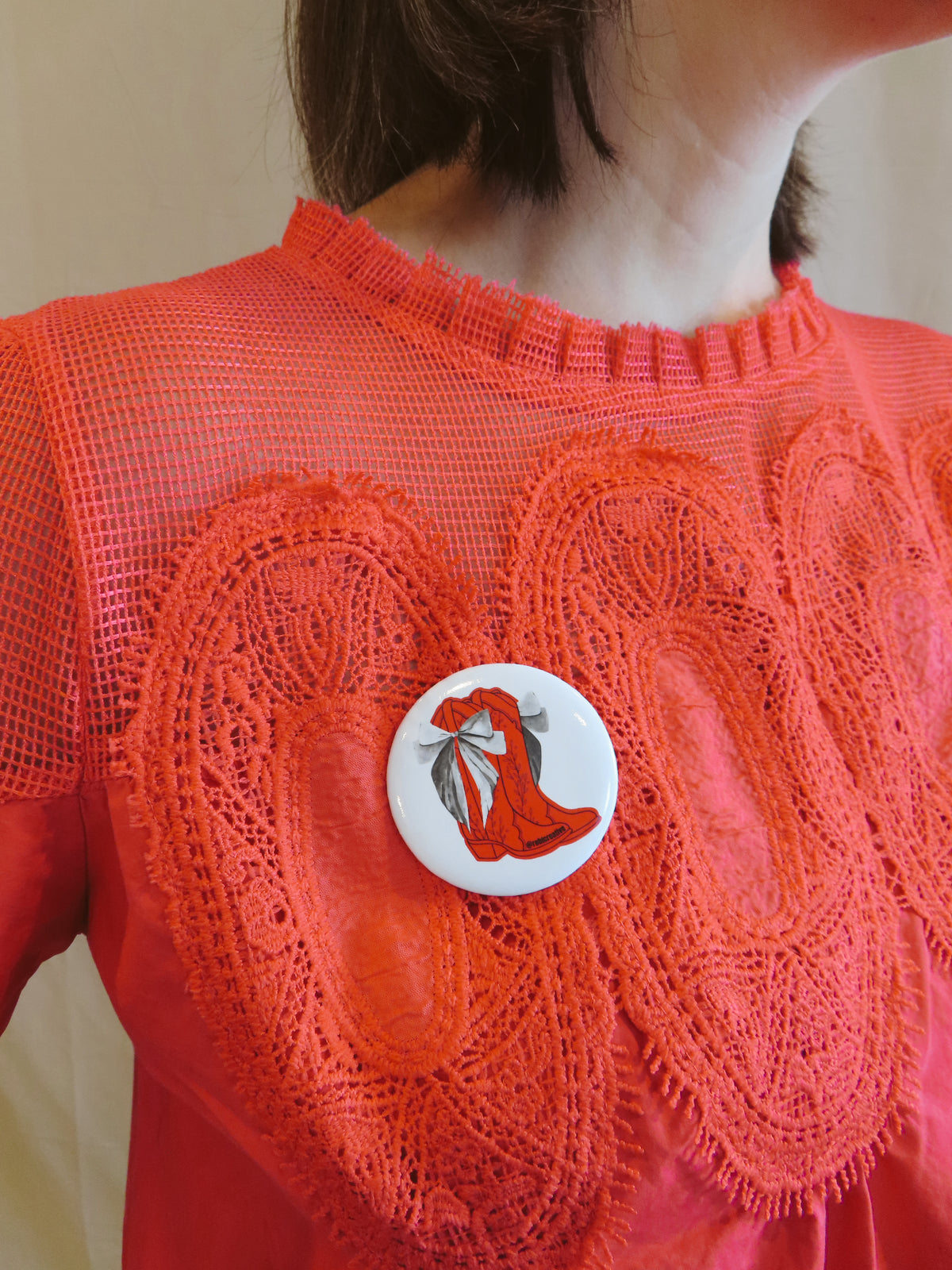 Bows & Boots Button