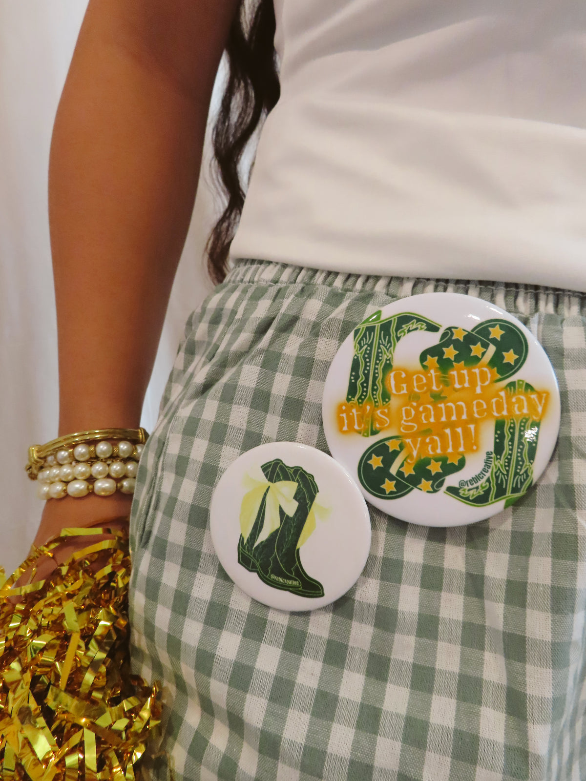 Bows & Boots Button