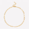 Gold Paperclip Anklet