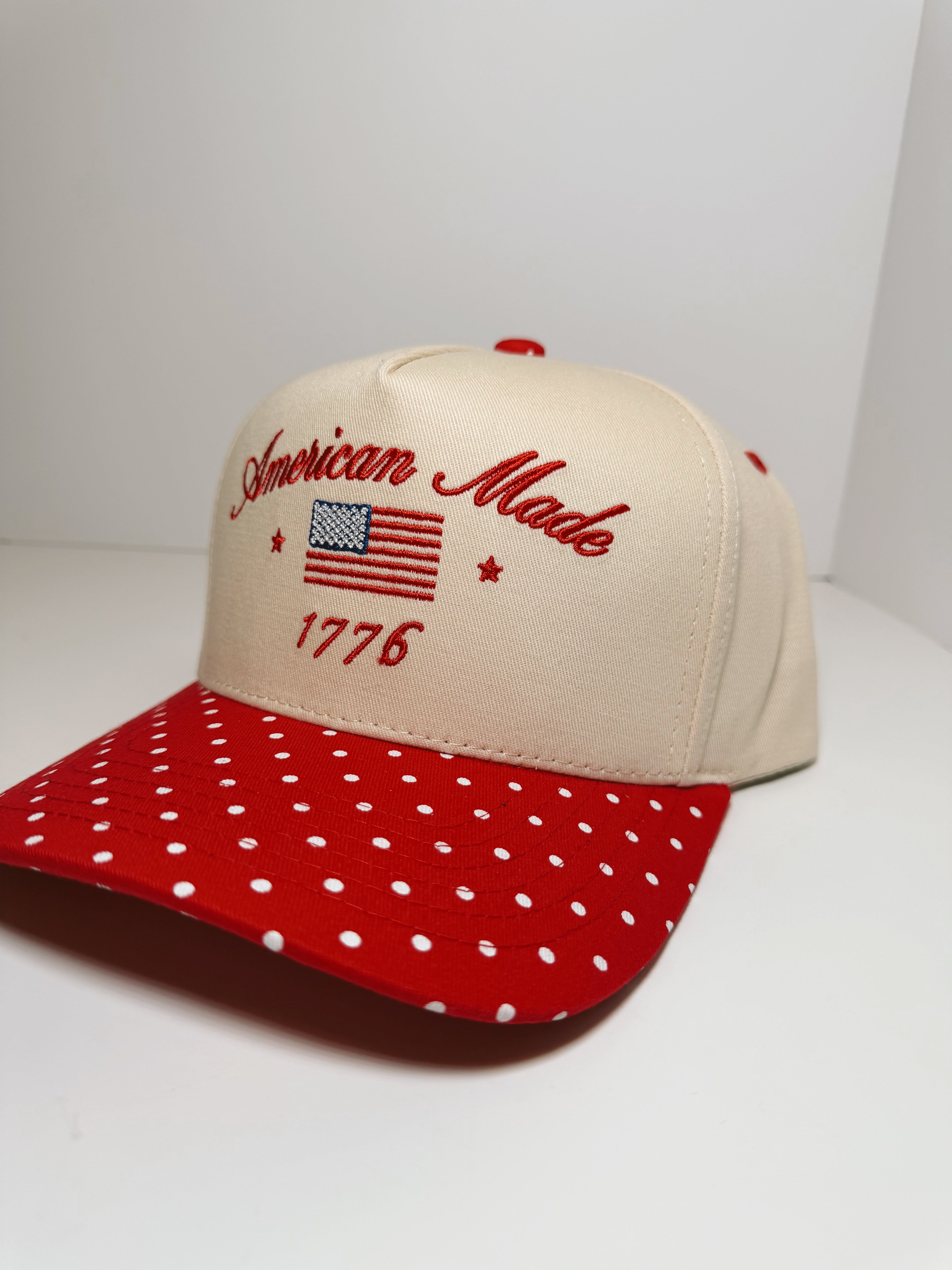 American Made Polka Dot Trucker Hat