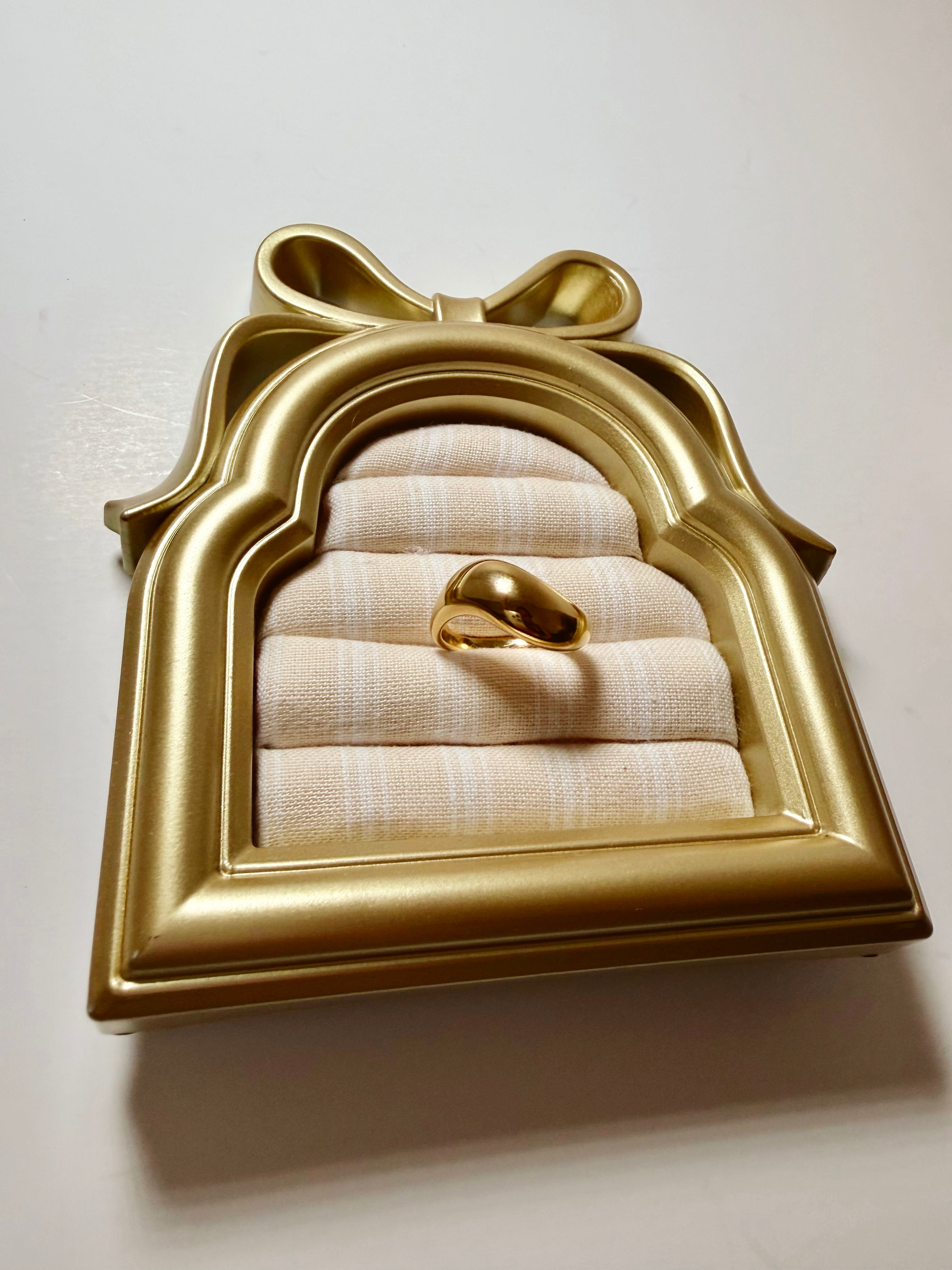 Gold Chunky Wave Ring