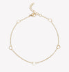 Gold Spaced Heart Anklet
