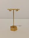 Basket Weave Gold Earrings
